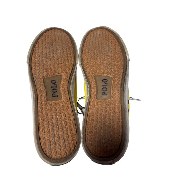 POLO Ralph Lauren SAYER LOGO Canvas Lace Up Low Top Casual Sneaker Size 8 - Picture 11 of 11